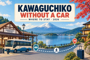 Where to stay in Kawaguchiko without a car