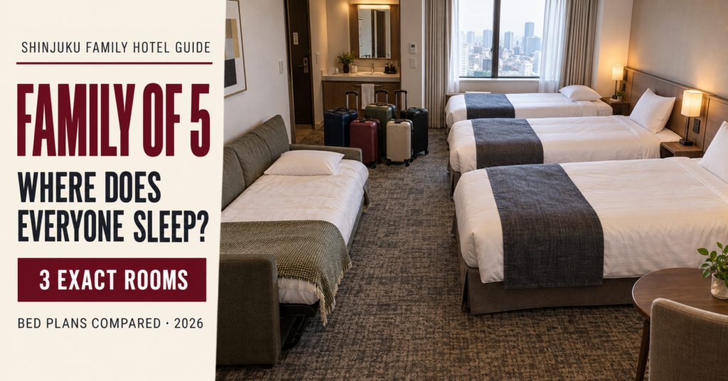 Shinjuku Hotels for a Family of 5: 3 Rooms Compared [2026]