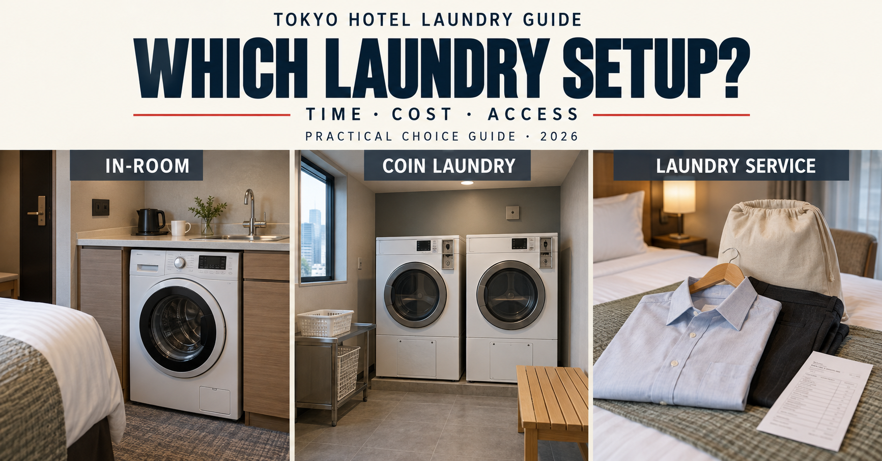 Tokyo hotel laundry options compared: in-room washer, coin laundry and laundry service